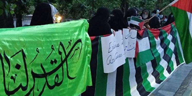 تجمع دانشجویان ایرانی و خارجی دانشگاه‌های تهران در محکومیت جنایات رژیم صهیونیستی در غزه