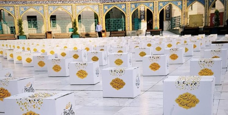 توزیع ۱۱۰۰ بسته ارزاق و غذای گرم در طرح «ایران همدل» توسط امامزاده صالح