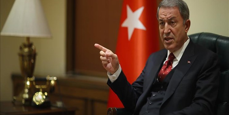 وزیر دفاع ترکیه: اجازه نمی‌دهیم یونان به حقوقمان تجاوز کند