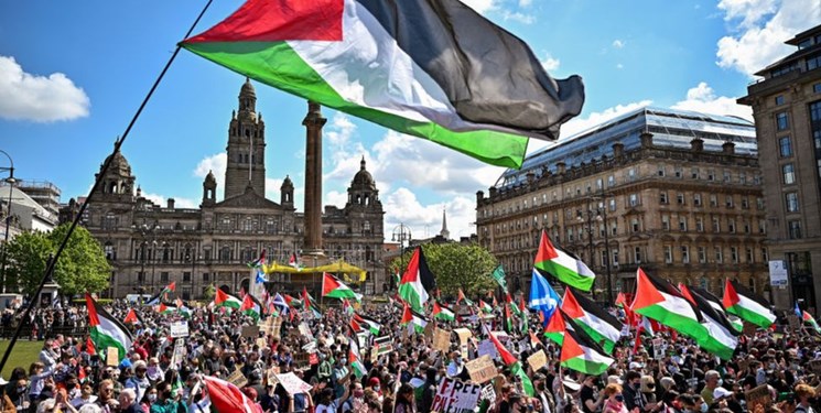 گلاسکوی اسکاتلند، میزبان صدها حامی مردم مظلوم فلسطین