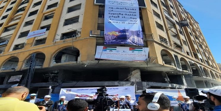 افتتاح میدان مطبوعات غزه برای تکریم رسانه‌های مورد هدف رژیم صهیونیستی