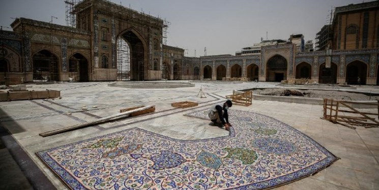 تکمیل صحن حضرت زهرا(س) در نجف به مرحله نهایی رسید+جدیدترین تصاویر