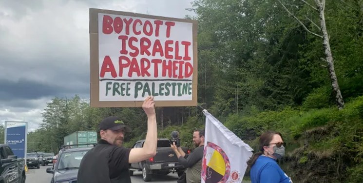 حامیان فلسطین اجازه ندادند کشتی اسرائیلی در کانادا پهلو بگیرد حامیان فلسطین اجازه ندادند کشتی اسرائیلی در کانادا پهلو بگیرد