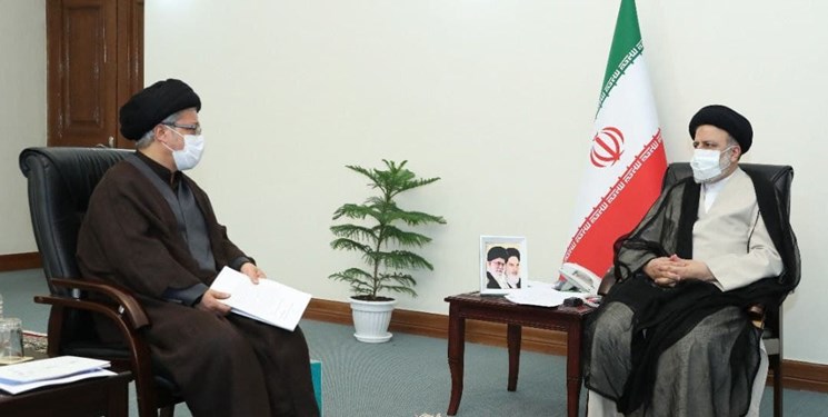 دیدار دبیر شورای عالی انقلاب فرهنگی و رئیس دفتر رئیس جمهور با آیت الله رئیسی