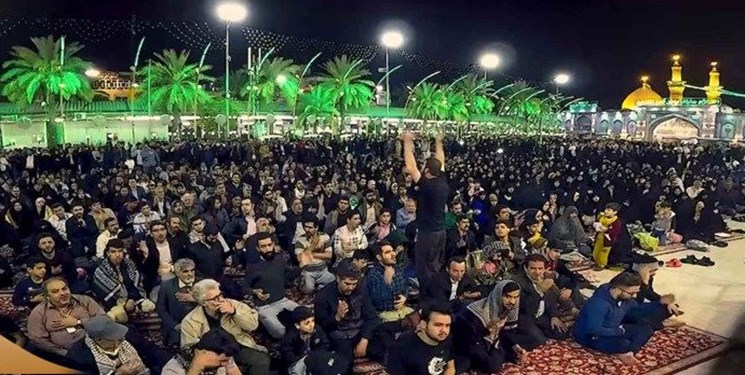 عزاداری ایرانیان در کربلا همزمان با شب زیارتی امام حسین (ع)