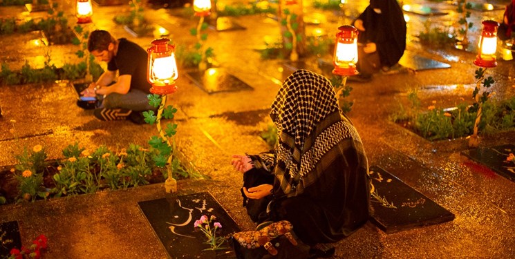 عزاداری دهه اول محرم در گلزار شهدای بهشت زهرای تهران