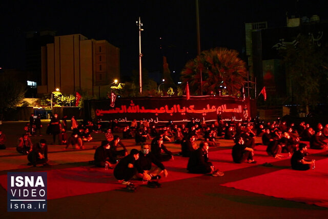 ویدئو / عزاداری شب دوم محرم در میدان فلسطین تهران