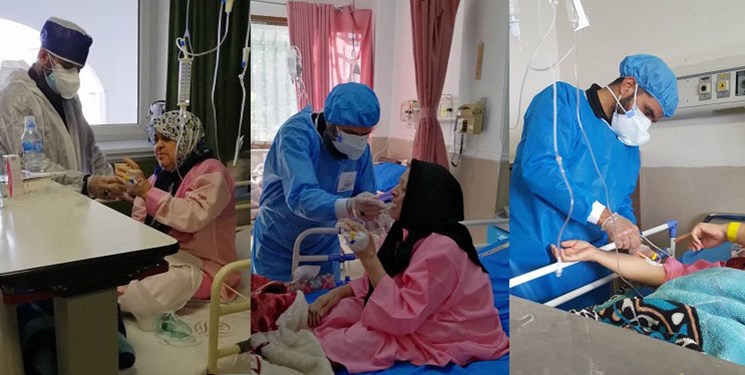 جهاد ادامه دارد؛ دیروز در دفاع از حرم، امروز در بیمارستان/ گزارش یک روز با جهادگران در بخش کرونا
