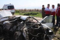 تصادف مرگبار سواری ۲۰۶ با کامیون در جاده قدیم دماوند