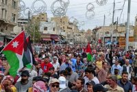 تظاهرات گسترده  ضد صهیونیستی در پایتخت اردن