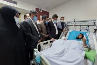 دیدار معاون رئیس‌جمهور با مجروح حادثه حرم رضوی