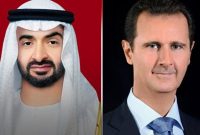 بشار اسد و ولی‌عهد ابوظبی عید فطر را  به یکدیگر تبریک گفتند