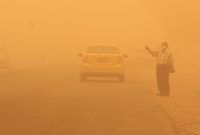 طوفان گرد و غبار در عراق؛ پروازهای بغداد و نجف متوقف شد+عکس و فیلم