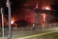 آتش‌سوزی مهیب و انفجار در سازه‌های صنعتی حیفا+ فیلم و عکس
