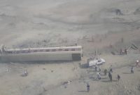 حضور کمیسیون‌ سوانح راه‌آهن در محل حادثه قطار مشهد-یزد/ خط کماکان مسدود است