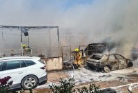 آتش سوزی گسترده در شهر اشغالی حیفا