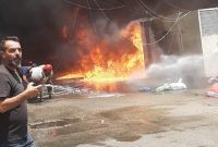 آتش‌سوزی در ضاحیه بیروت + ویدئو
