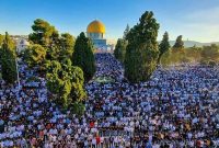 ده‌ها هزار فلسطینی نماز عید قربان را در مسجدالاقصی اقامه کردند