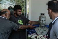 سردیس شهید صدرزاده در خانه کشتی رونمایی شد