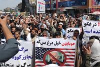 برگزاری تظاهرات ضدآمریکایی در افغانستان + عکس و فیلم