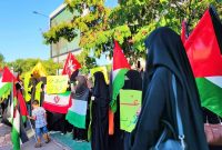 جوانان مشهدی در حمایت از فلسطین تجمع کردند