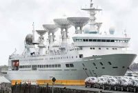 کشتی تحقیقاتی نظامی چین در بندر سریلانکا پهلو گرفت