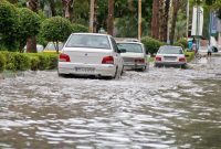 بارندگی شدید موجب آبگرفتگی معابر و خیابان های شهر رامسر شد