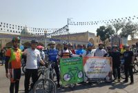 دوچرخه سواران کوار و فیروزآباد، تا حرم مطهر شاه چراغ (ع ) رکاب زدند