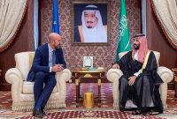 دیدار رئیس شورای اروپا با ولی‌عهد سعودی