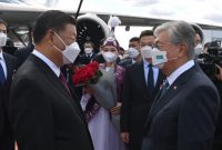 رئیس جمهور چین وارد قزاقستان شد