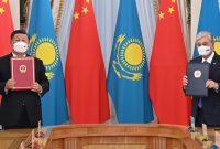 روسای جمهور قزاقستان و چین بیانیه مشترک امضا کردند+تصاویر