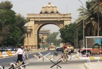 سرنگونی یک پهپاد در منطقه سبز بغداد/ آژیر خطر در سفارت آمریکا در بغداد به صدا درآمد
