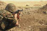 مواضع نیروهای جمهوری آذربایجان زیر آتش قوای  ارمنستان