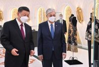ورود رئیس جمهور چین به آستانه / پینگ با رئیس جمهوری قزقستان دیدار کرد