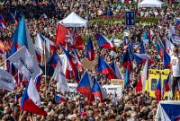 برگزاری تظاهرات حمایت از اوکراین در جمهوری چک