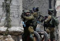 درگیری شدید نظامیان صهیونیست و جوانان فلسطینی در نابلس