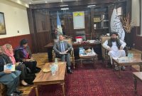 دیدار وزیر فرهنگ حکومت طالبان با نمایندۀ ویژۀ سیاسی اتحادیۀ اروپا