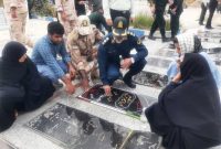 مزار شهدای گلستان به مناسبت هفته نیروی انتظامی غبارروبی شد