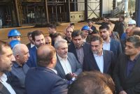 وزیر صمت از بزرگترین کارخانه فولاد مازندران در ساری بازدید کرد