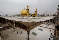 بارش باران در حرم امام علی(ع)+عکس و فیلم