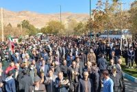 پیکر مطهر شهید مدافع امنیت در صحنه تشییع شد