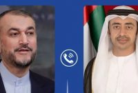 گفتوگوی تلفنی امیرعبداللهیان و وزیر خارجه امارات گفتوگوی تلفنی امیرعبداللهیان و وزیر خارجه امارات