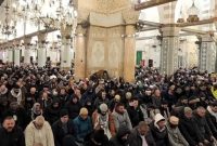 حضور هزاران فلسطینی در مسجدالأقصی و تأکید جهاد اسلامی بر وحدت فلسطینیان حضور هزاران فلسطینی در مسجدالأقصی و تأکید جهاد اسلامی بر وحدت فلسطینیان
