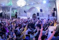 حضور و شادی آرتین سرایداران در هیأت محمدحسین پویانفر+فیلم