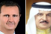 نخستین گفت‌وگوی شاه بحرین با بشار اسد پس از سال ها قطع رابطه