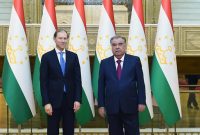 دیدار رئیس جمهور تاجیکستان با وزیر صنعت روسیه  در «دوشنبه»