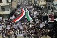راهپیمایی گسترده در شهرهای یمن در حمایت از غزه