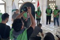 مراسم میثاق با شهدا در جوار مزار ابومهدی المهندس برگزار شد+عکس
