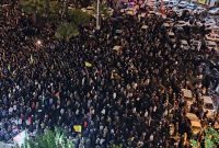 تجمع دانشجویان و مردم تهران در اعتراض به حمله صهیونیست‌ها به بیمارستانی در غزه
