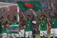 جشن صعود تیم ملی بنگلادش با پرچم فلسطین +فیلم